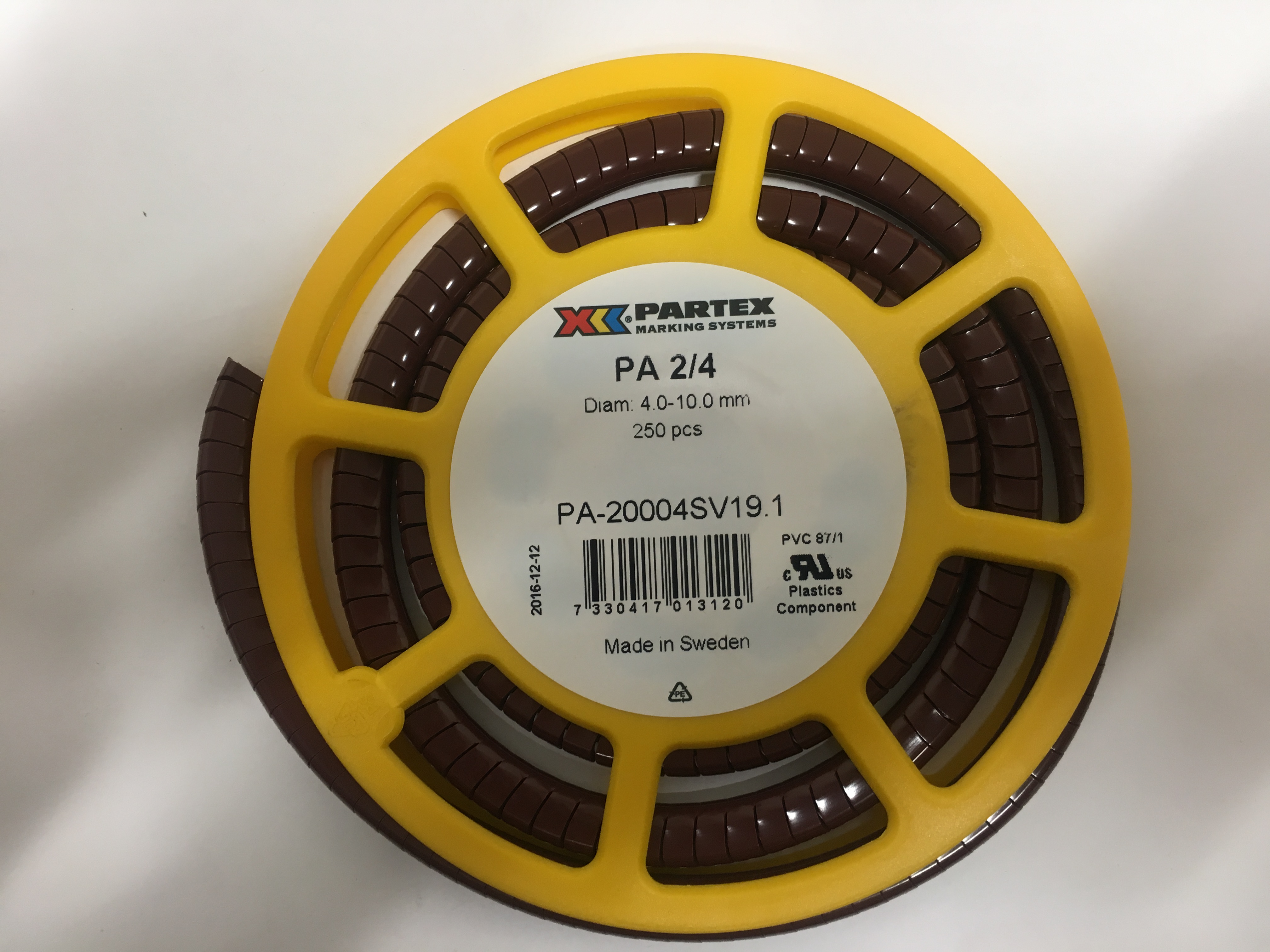 Partex PA2/4 Cable Markers – Numbers 1